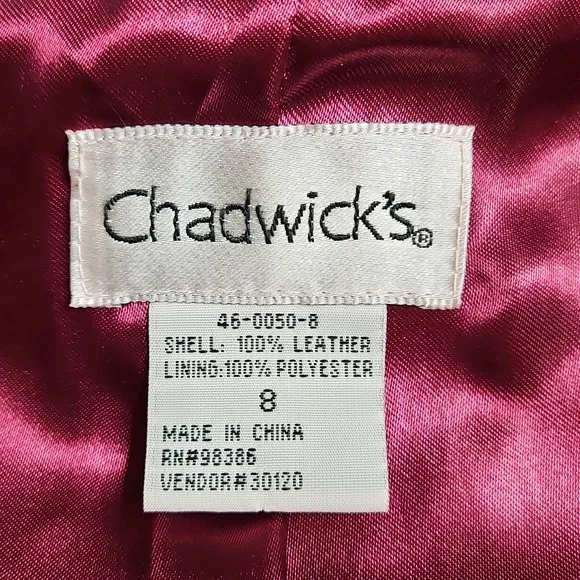 Women's Pink Leather Jacket Size 8 - Picture 7 of 8